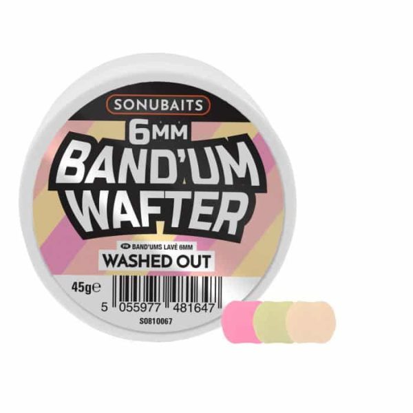 Sonubaits Bandum Wafters - 6mm Washed Out (S0810067) wafters horogcsali