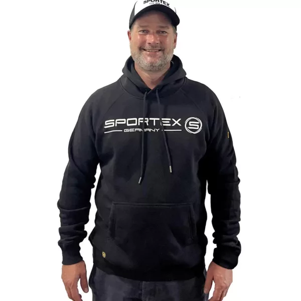Sportex Hoodie Black Kapucnis Pulóver 2XL