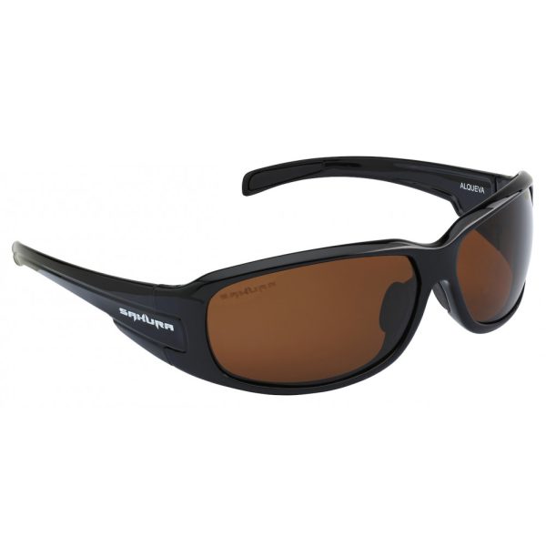 Sakura - ALQUEVA FRAME- Acetate lens - Colour Brown / Copper - shiny black - Size XL - Napszemüveg - Horgász szemüveg