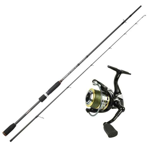 Sakura Almara ALMS 702 MH 2,13m 7-28gr Pergető Bot + Alendo 2004 FD Elsőfékes Orsó Fonott Zsinórral Horgász Szett