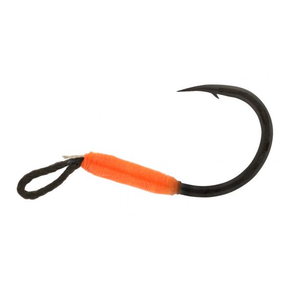 Sakura - Hooks TROUT SINGLE ASSIST HOOK #1 - Braid : 30lb - 6 pcs - Pergető-offset horog - Horog - Szakállas horog, Füles horog