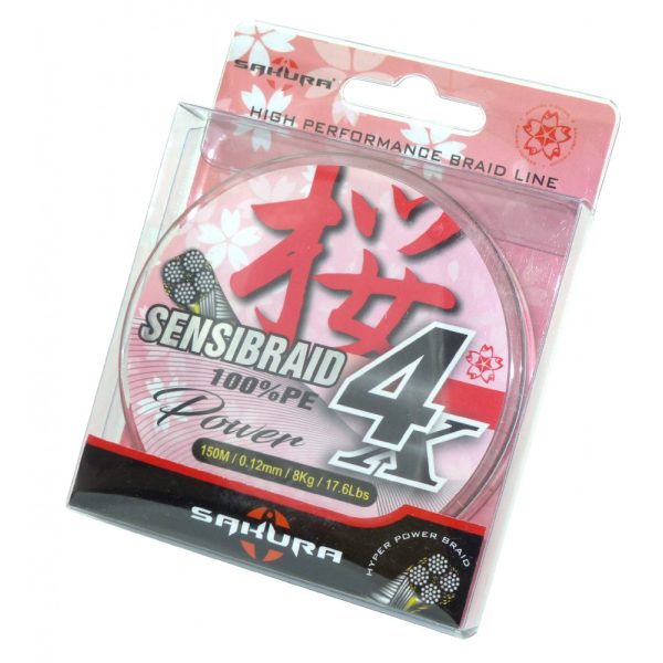 Sakura Sensibraid 4 fonott zsinór - Green 150 M - 0.10 Mm / 7Kg / 15.4Lbs