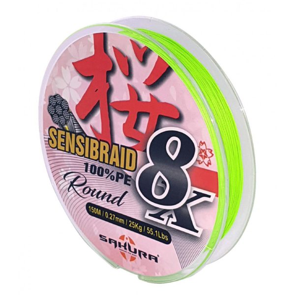 Sakura Sensibraid 8 fonott zsinór - CHART 150 M - 0.10 mm / 7Kg / 15.4Lbs