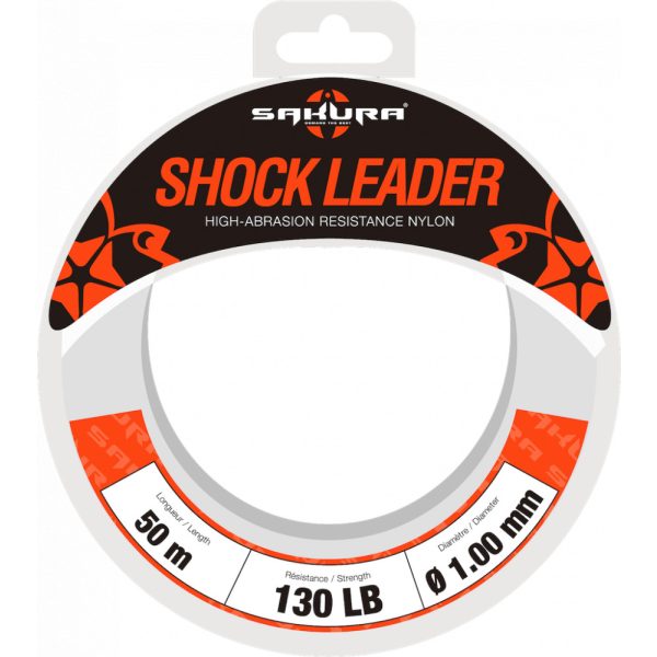 Sakura - SHOCK LEADER CLEAR 50 M - 0.80 mm / 80 Lb. Test - Előkezsinór - Fluorocarbon