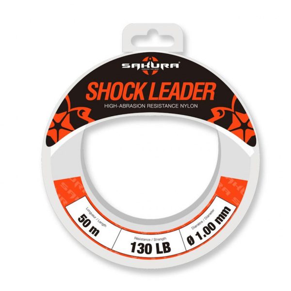 Sakura - SHOCK LEADER CLEAR 50 M - 1.00 mm / 130 Lb. Test - Előkezsinór - Fluorocarbon