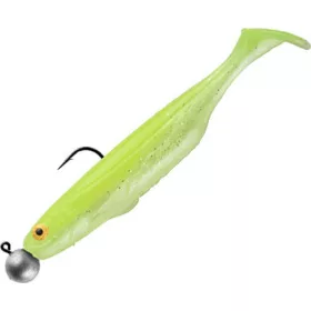   Sakura Shadura Rigged 100 Gumihal UV Purple Charteuse Shad 100mm - 7gr   - Ready Rig - Előre szerelt