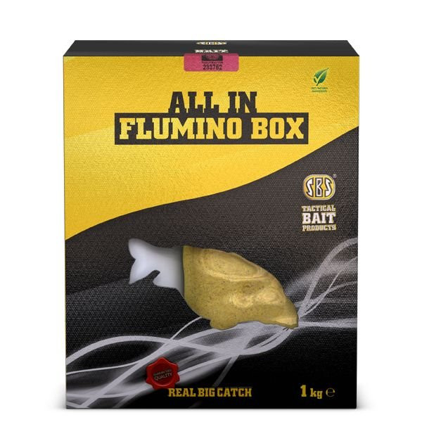 SBS All In Flumino Box Cranberry, Halliszt mentes, Bojlis horgászat, 1kg+500ml, +2féle pop up csali, Flumino liquid 500ml - Csalizás, etetés|Etetőanyagok