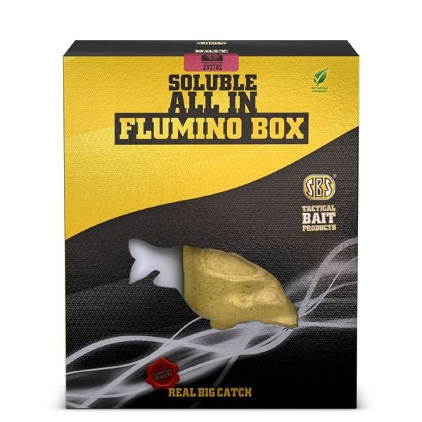SBS Soluble All In Flumino Box Cranberry, Halliszt mentes, Bojlis horgászat, 1kg+500ml - Csalizás, etetés|Etetőanyagok