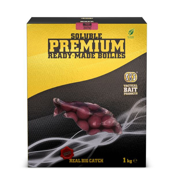 Sbs Soluble Premium Ready-Made Boilies 1 Kg Tuna & Black Pepper Spicy 24 Mm Premium Soluble Bojli