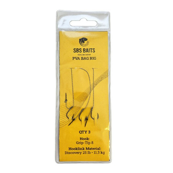 SBS PVA Bag Rig With Spike 6 Előkötött Előke 3db