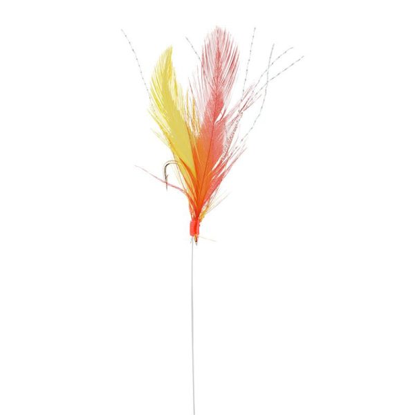 SRT Sabiki Red and Yellow Feathers 135cm 5H 6 Előkötött Horog 5db