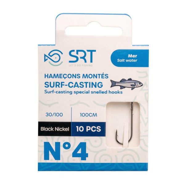 SRT Surf-Casting Special 0,30mm 100cm Monofil 4 Előkötött Horog 10db