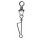 SERT - ITALIAN SWIVEL & SNAP LINK - NICKEL N°0 X8 - Forgó kapocs