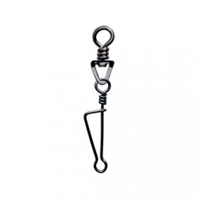   SERT - ITALIAN SWIVEL & SNAP LINK - BLACK  N°4 X6 - Forgó kapocs