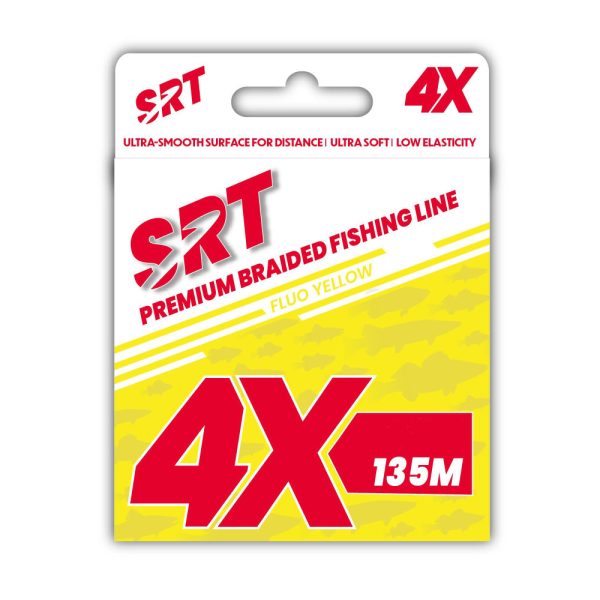 Sert Tresse 4x Srt Fluo Yellow Fonott Zsinór 0,18mm 135m