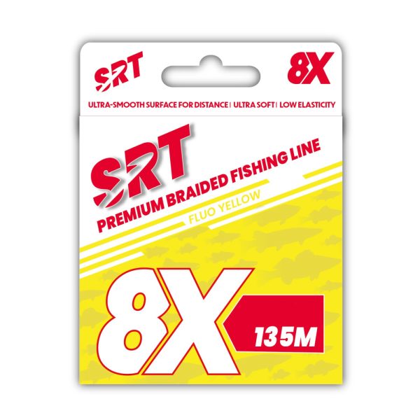 Sert Tresse 8x Srt Fluo Yellow Fonott Zsinór 0,10mm 135m