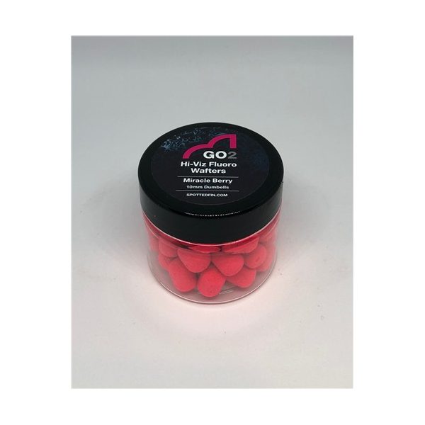Spotted Fin GO2 Hi-Viz Fluoro Wafter 10mm - Miracle Berry 30g