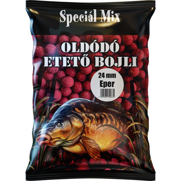 Speciál Mix 24mm Eper Oldódó Etető Bojli 1kg