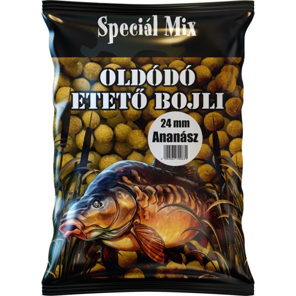 Speciál Mix 24mm Ananász Oldódó Etető Bojli 1kg