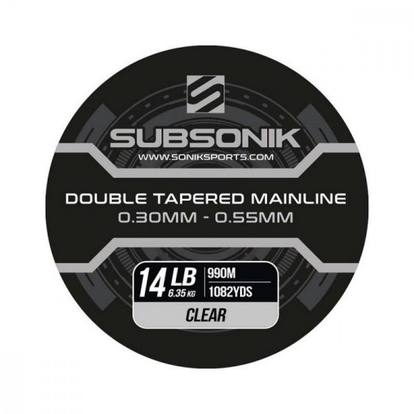 Subsonik Double Tapered Main Line Clear 12Lb 990m (3X330) Felvastagodó Monofil főzsinór