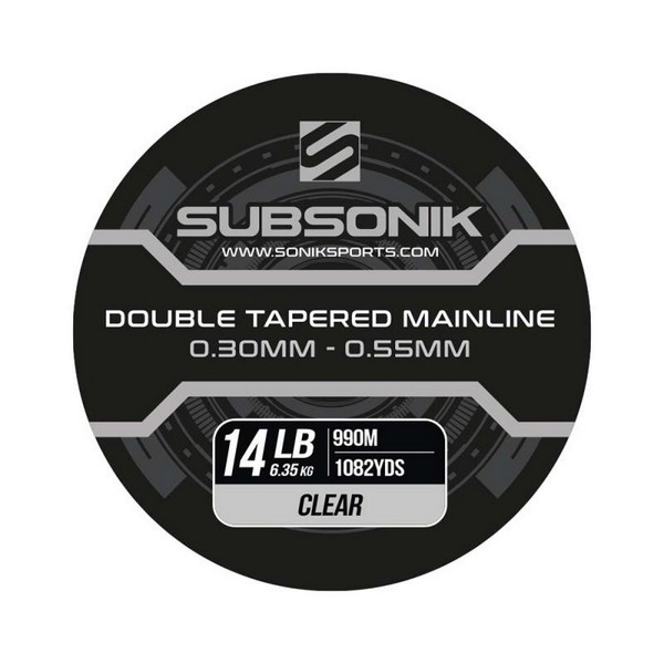 Subsonik Double Tapered Main Line Clear 14Lb 990m Felvastagodó Monofil főzsinór