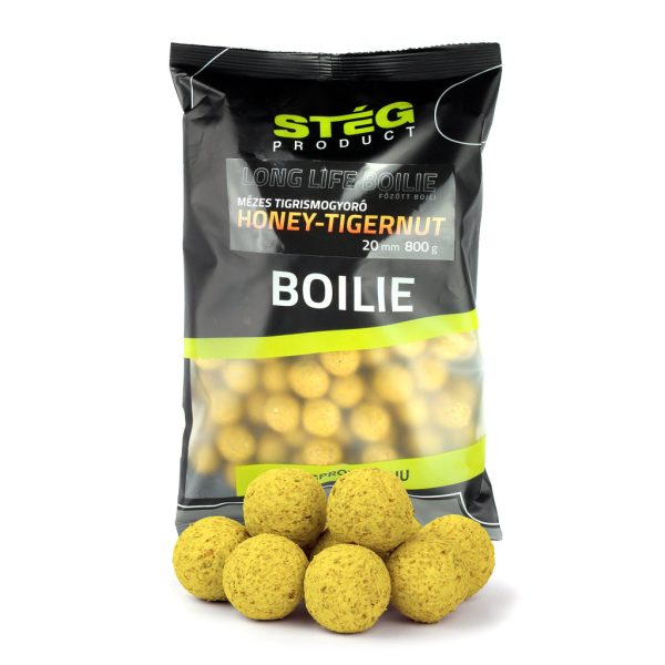 Stég Long Life Boilie 20mm Méz-Tigrismogyoró Etetőbojli 800gr