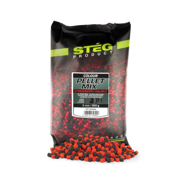 Stég Pellet Mix 5mm Eper-Halibut Pellet 800gr