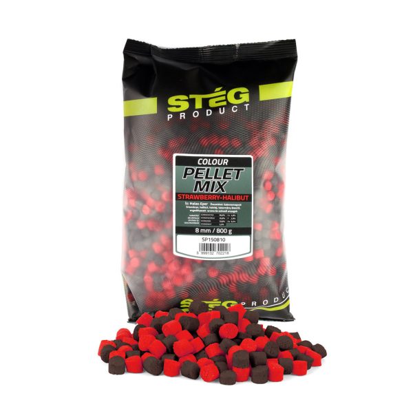 Stég Pellet Mix 8mm Eper-Halibut Pellet 800gr