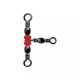 Sunset - TRIPLE SWIVEL W/ BEADS ST-S-1706  6X8  27KG X4 - Forgó kapocs