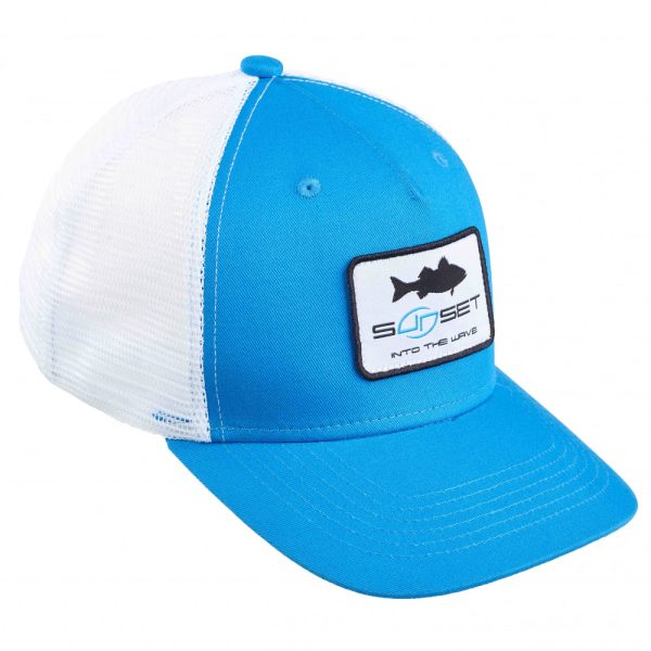 Sunset Suncap Trucker SW Seabass Kék Fehér Baseball Sapka