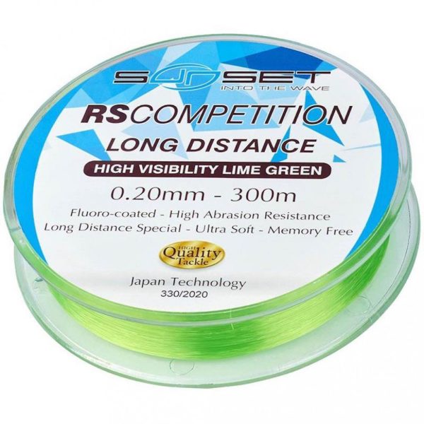Sunset - RS COMPETITION LONG DISTANCE HI-VISIBILITY LIME GREEN 0,14mm 300M - Monofil zsinór