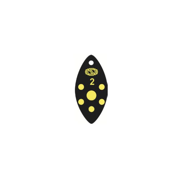 Swimy Inline Spinner Willow Körforgó I06 (Black Yellow Dots) #2 - 8gr
