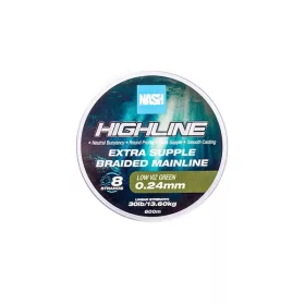   Nash Highline Extra Supple Low Víz Green 0.24mm 600m Fonott Főzsinór