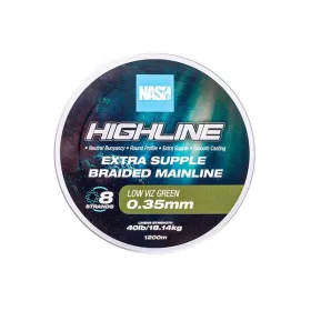   Nash Highline Extra Supple Low Víz Green 0.35mm 1200m Fonott Főzsinór