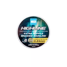 Nash Highline UV Sárga 0,24mm 600m Fonott Főzsinór