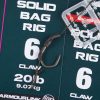 Nash Solid Bag Rig Size 4 Micro Barbed Előkötött horog Szakállas horog, Füles horog