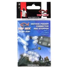 Top Mix Method Feeder Fluo Clear L Gyorskapocs 10db