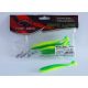 Top Mix Shiner Shad Green-Yellow Chartreuse 10,0cm Plasztik Csali 6db