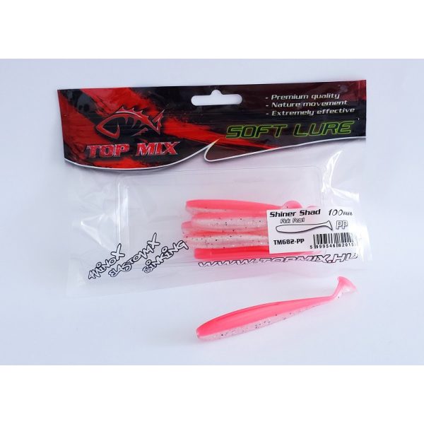Top Mix Shiner Shad Pink Pearl 10,0cm Plasztik Csali 6db