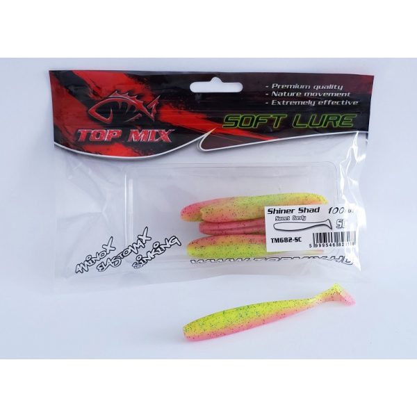 Top Mix Shiner Shad Sweet Candy 10,0cm Plasztik Csali 6db