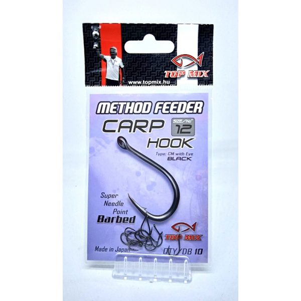 Top Mix Method Feeder Carp 6 Füles, Szakállas Pontyozó Horog 10db