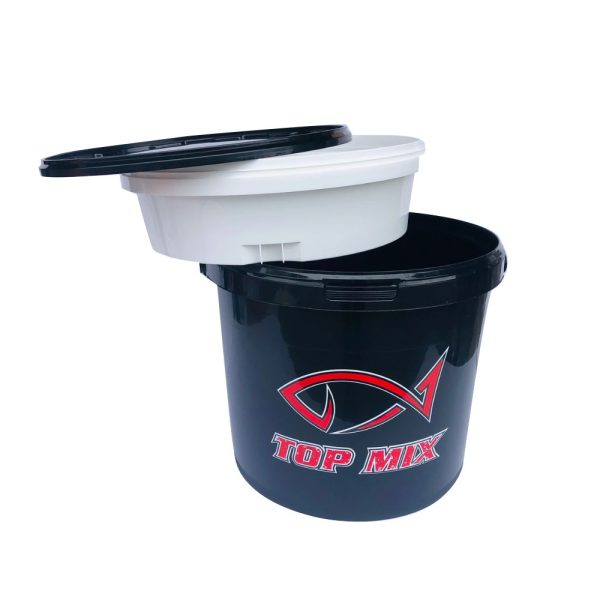 Top Mix 25l Etető, Keverő Vödör Csalitálcával, Tetővel