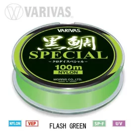   Varivas Kurodai Special Vep Mono Flash Green 100m #2,5 0,260mm Monofil Főzsinór