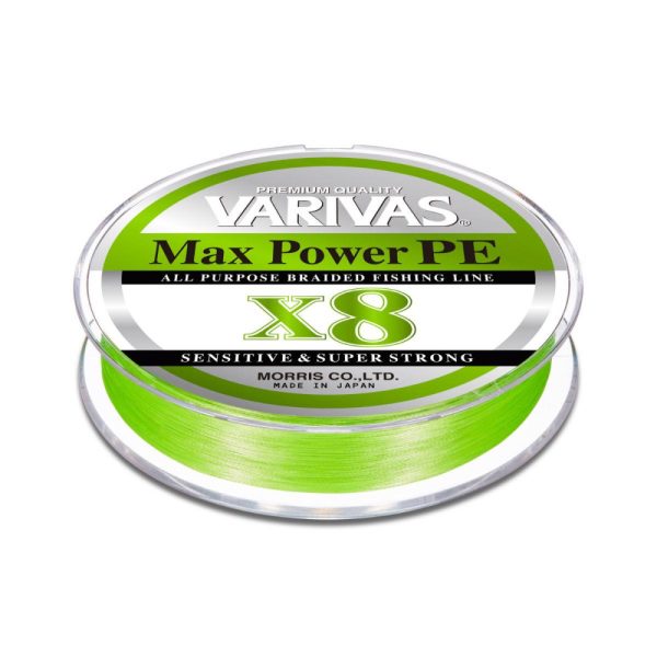 Varivas Max Power PE X8 0,128mm 150m Lime Green Fonott Főzsinór