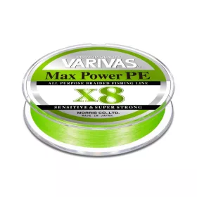   Varivas Max Power PE X8 150m #1,2 24,1lb 0,185mm Lime Green Fluo Fonott Főzsinór