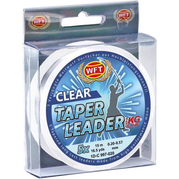 WFT TAPER LEADER 0,26-0,57 CLEAR 5X15M Monofil zsinór