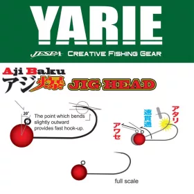 Yarie 645 Ajibaku Red 8 0,5gr Jig Fej 4db