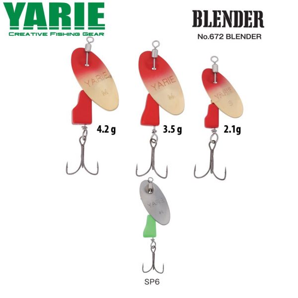 Yarie 672 Blender 3,5gr SP6 Silver Chart Körforgó
