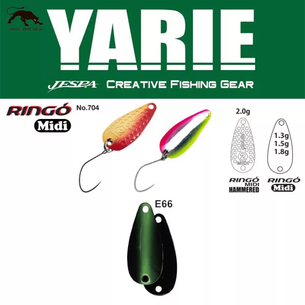 Yarie 704 Ringo Midi 1,8gr E66 Fits Green Kanál Villantó