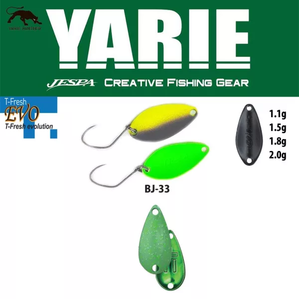 Yarie 710T T-Fresh Evo 1,1gr BJ-33 Teppan Green Kanál Villantó